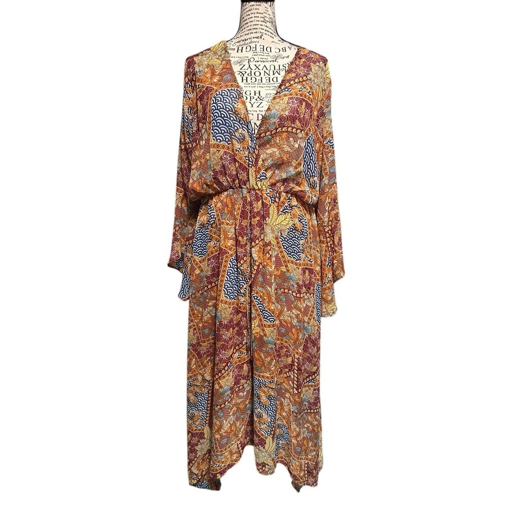 Haani Dress Women XL Autumn Floral Cottage Whimsigoth Vamp Dark Romantic